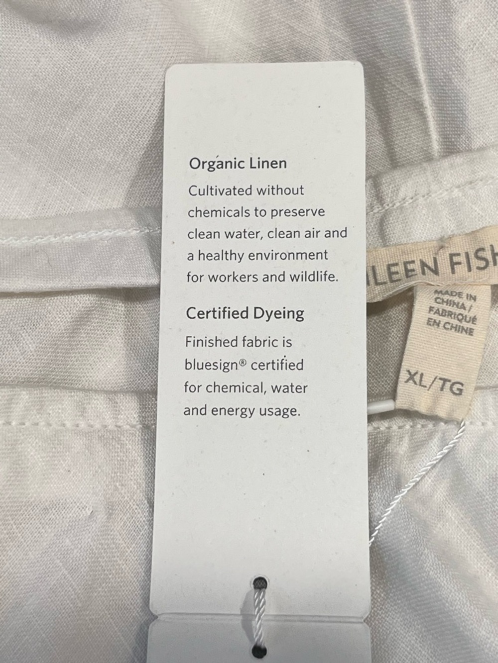 Eileen Fisher Organic Linen Ivory Maxi Skirt XL Pull On Flowy Minimalist - Picture 7 of 10